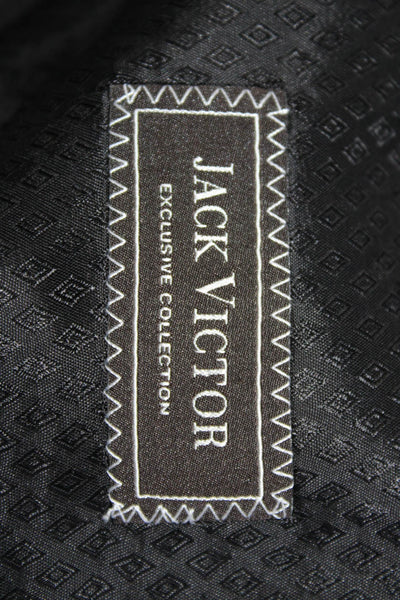 Jack Victor Mens Two Button Loreto Blazer Jacket Black Wool Size 48 Regular