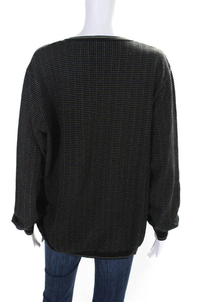 Ermenegildo Zegna Mens Crew Neck Sweater Black Cotton Size Extra Large