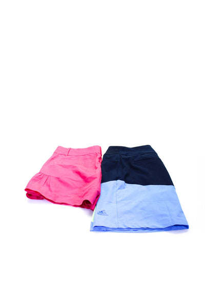 J Crew Adidas Womens Skort Short Shorts Blue Pink Size Small 2 Lot 2
