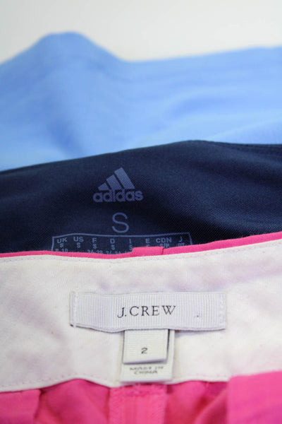 J Crew Adidas Womens Skort Short Shorts Blue Pink Size Small 2 Lot 2