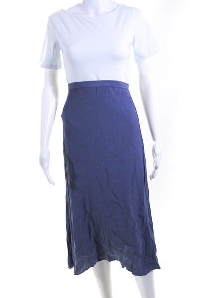 Wilfred Women's Zip Closure A-Line Unlined Midi Skirt Blue Black Size 0 Lot 2