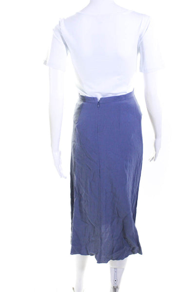 Wilfred Women's Zip Closure A-Line Unlined Midi Skirt Blue Black Size 0 Lot 2