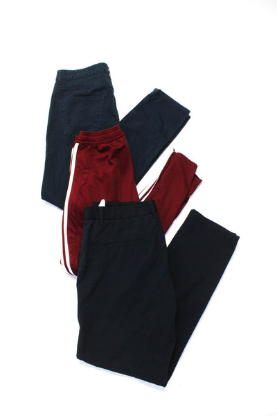 Zara Adidas Mens Casual Pants Navy Blue Red Size 32 Large Small Lot 3