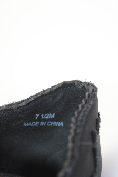 Beverly Feldman Womens Stiletto Pointed Toe Dorsay Satin Bow Pumps Black Size 39