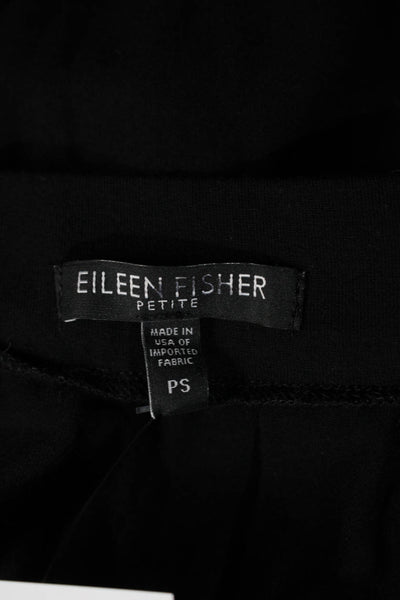 Eileen Fisher Womens Elastic Waistband Knit A Line Skirt Black Size PS