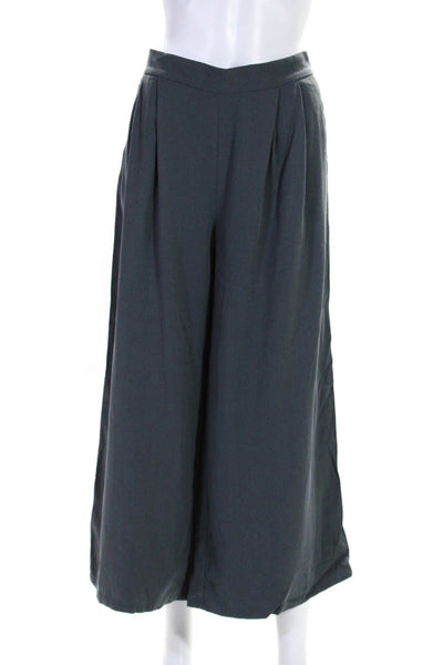 Eileen Fisher Womens Elastic Waistband Merino Wool A Line Skirt Gray Wool XS