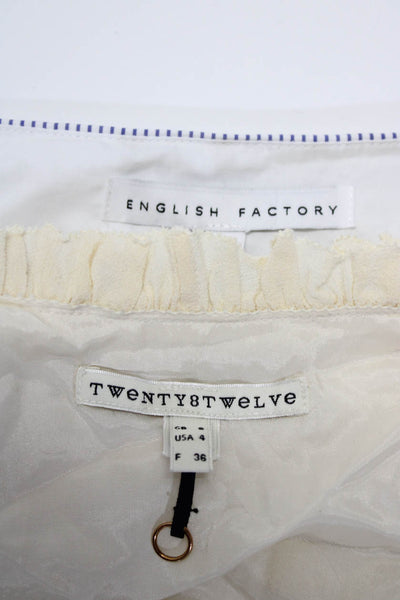 English Factory Twenty8Twelve Womens Off Shoulder Blouse White Size S 4 Lot 2