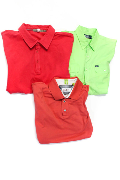 Polo Ralph Lauren Robert Graham Raffi Mens Buttoned Tops Green Size XL 2XL Lot 3