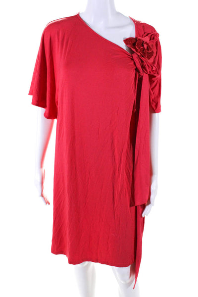 Anna Club by La Perla Womens Sequin Flower Jersey Cover Up Dress Red Size 6