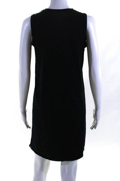 Kule Womens Black Cotton Crew Neck Sleeveless A-Line Tank Dress Size S