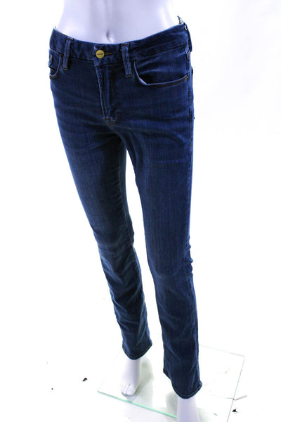 Frame Womens Blue Medium Wash Mid-Rise Mini Bootcut Leg Jeans Size 27