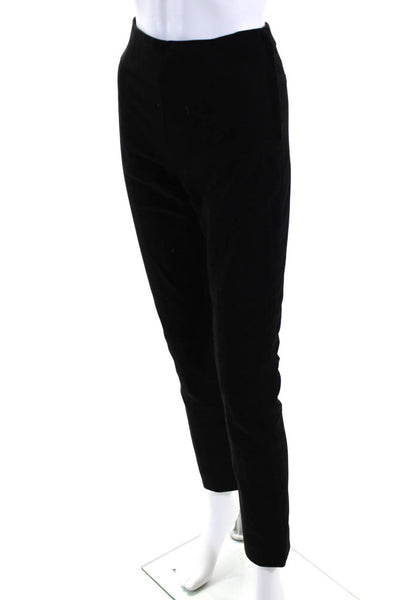 M.M. Lafleur Women's Button Flat Front Straight Leg Dress Pant Black Size 6