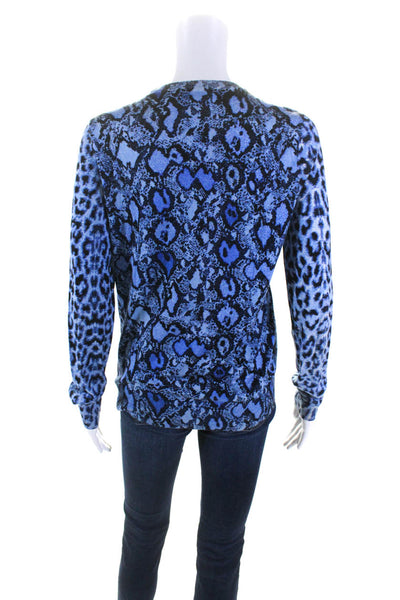 Equipment Femme Womens Crewneck Long Sleeve Animal Print Pullover Sweater Size S