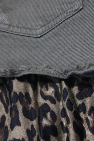 Zara Women's Zip Closure Unlined Animal Print Slip Maxi Skirt Size S Lot 2