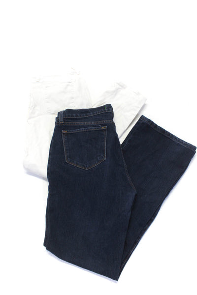 J Brand Womens Skinny Straight Leg Jeans Blue White Size 31 32 Lot 2