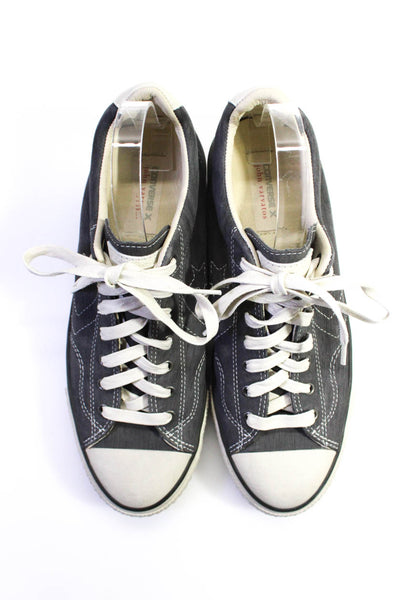 Converse Women's Round Toe Lace Up Rubber Sole Walking Sneakers Black Size 10
