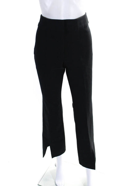 Derek Lam 10 Crosby Womens Black High Rise Slit Ankle Straight Pants Size 8