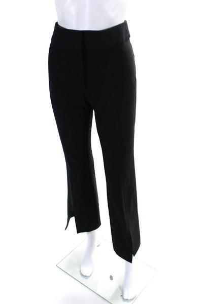 Derek Lam 10 Crosby Womens Black High Rise Slit Ankle Straight Pants Size 8