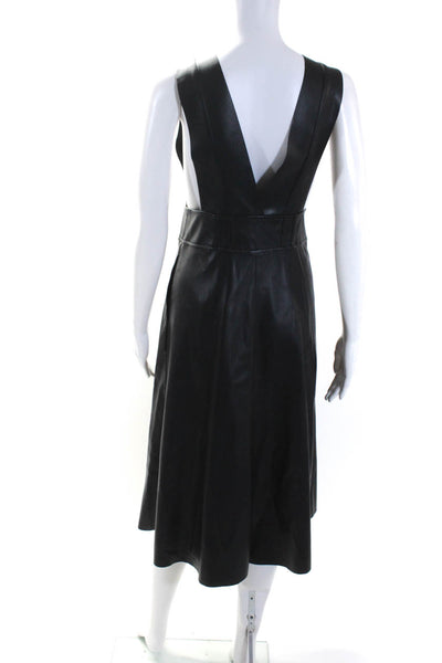 Zara Womens Faux Leather A Line Dresses Black Brown Size Extra Small Lot 2