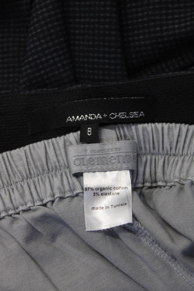 Amanda + Chelsea Clemente Womens Navy Plaid Straight Trouser Pants Size 8 lot 2