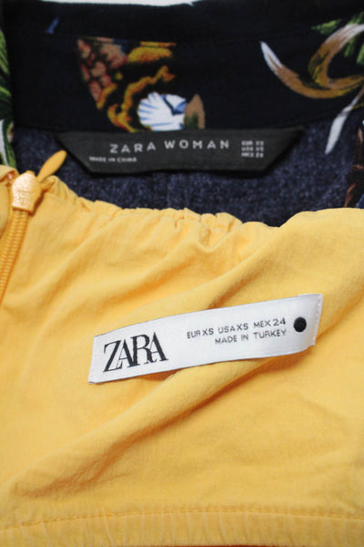 Zara Womens Strapless Crop Top Blouse Floral Midi Dress Size XS Lot 2