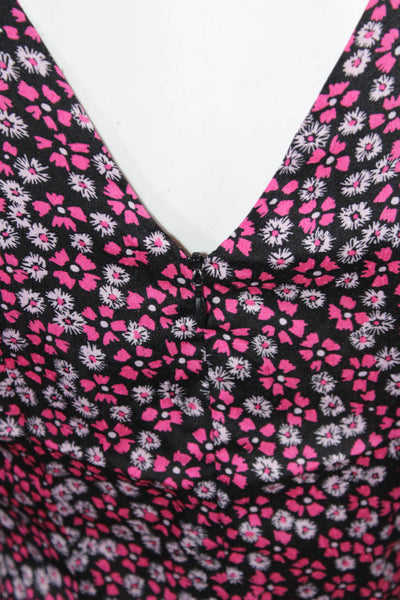 Zara Womens Floral Print Ruched Back Zipped Maxi Dresses Pink Size XS S Lot 2