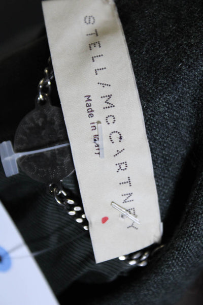 Stella McCartney Women's Collared Long Sleeves One Button Blazer Gray Size 40