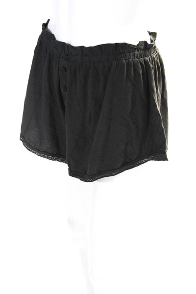 The Great Sleep Womens Sleepwear Black High Waisted Pull On Cotton Shorts Size 3