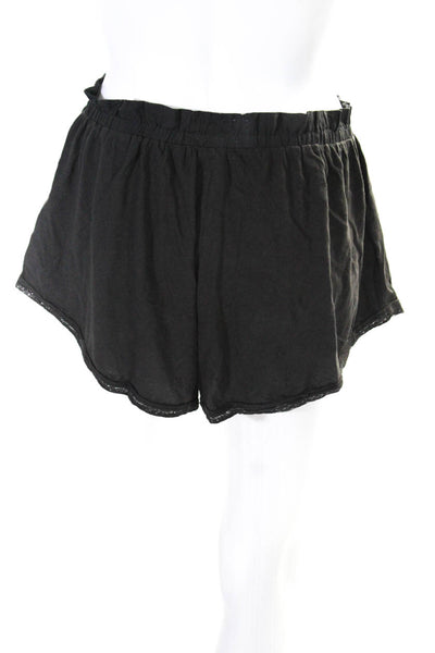 The Great Sleep Womens Sleepwear Black High Waisted Pull On Cotton Shorts Size 3