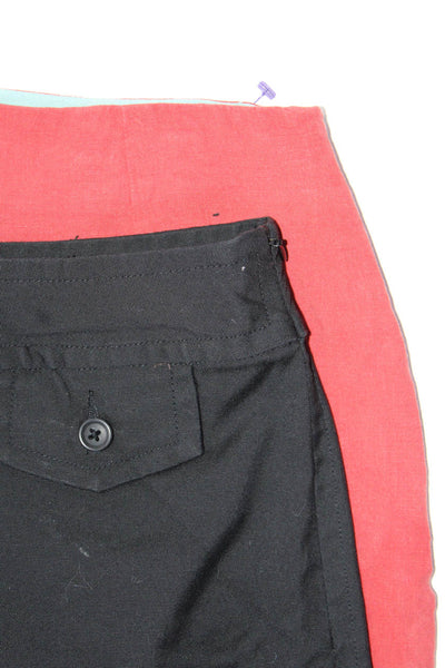 Banana Republic Faconnable Womens Pencil Skirts Black Red Size 10 12 Lot 2