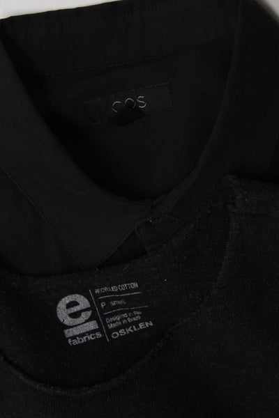 COS E Fabrics Mens Long Sleeve Silk Shirt Tank Top Size Small Large Lot 2