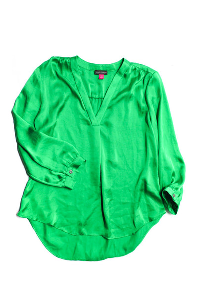 Vince Camuto Elie Tahari Womens V Neck Long Sleeve Blouse Green Size S Lot 2