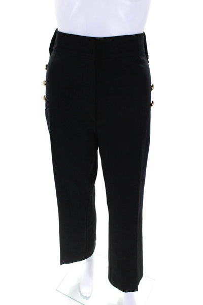 Derek Lam 10 Crosby Womens High Rise Double Breasted Pleated Pants Black Size 18