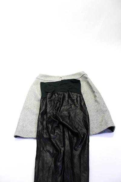 J Crew Spanx Womens Pencil Skirt Ankle Leggings Black Gray Size XS 2 Lot 2