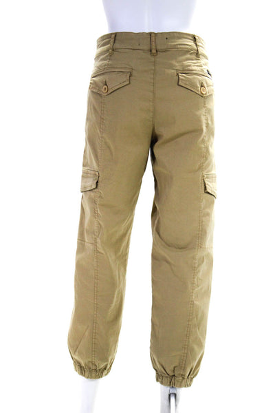 Sanctuary Womens Mid Rise Slim Leg Crop Khaki Cargo Pants Tan Size 30