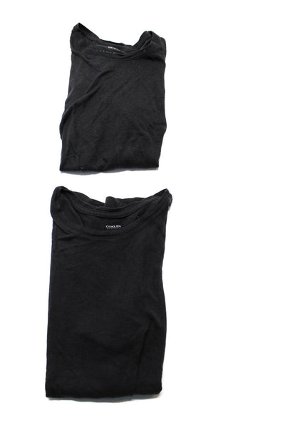 Osklen Mens Short Sleeve Crew Neck Knit Tee Shirt Dark Gray Size Large Lot 2