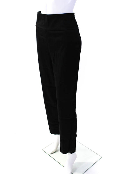 Reiss Womens Side Zip High Rise Straight Leg Dress Pants Black Size 10