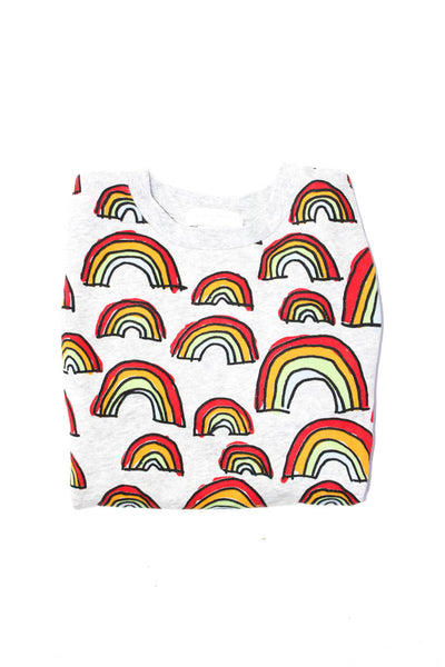Stella McCartney Childrens Girls Rainbow Sweatshirt Gray Cotton Size 8