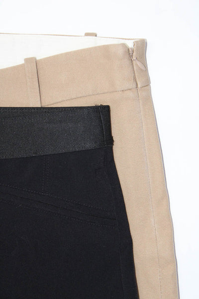 J Crew Theory Womens Mid Rise Straight Leg Trouser Pants Black Brown 4 Lot 2