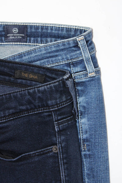 Genetic Denim AG Womens Mid Rise Skinny Crop Jeans Blue Denim Size 26 27 Lot 2