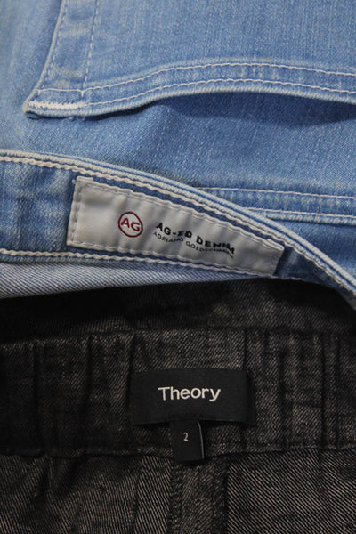 AG-ED Denim Theory Womens Cotton Jeans Trousers Blue Black Size 26 2 Lot 2