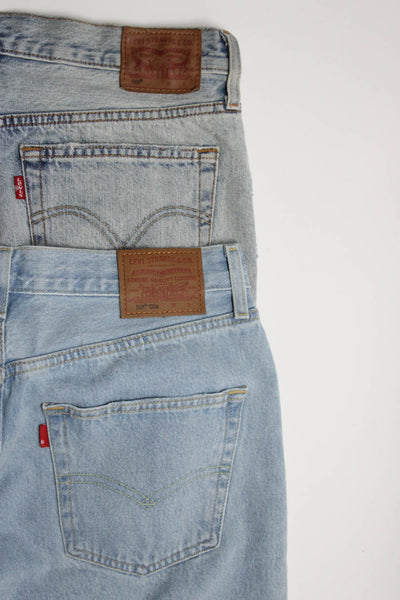 Levis Women's Button Fly Medium Wash Five Pockets Cut-Off Short Size 32 Lot 2