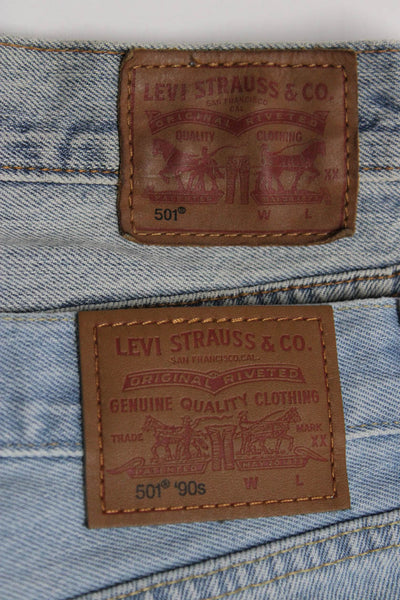 Levis Women's Button Fly Medium Wash Five Pockets Cut-Off Short Size 32 Lot 2