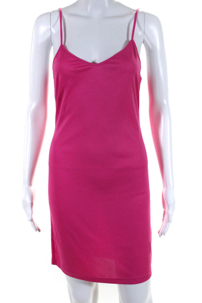 Steve Madden Womens Lace Vivienne Long Sleeve Mock Neck Sheath Dress Pink Size S