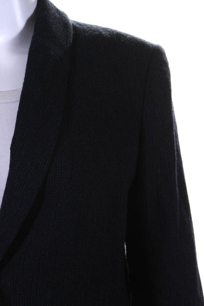 Theory Womens Button Down Liv Julius Blazer Jacket Navy Blue Wool Size 10