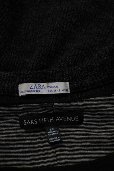 Zara Woman Eileen Fisher Womens Sweater Tee Shirt Black Size Small Lot 2