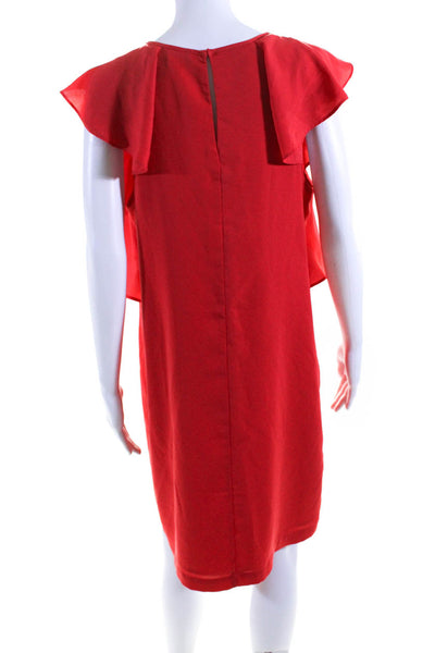 BCBG Max Azria Womens Batwing Short Sleeves Shirt Dress Red Size Medium