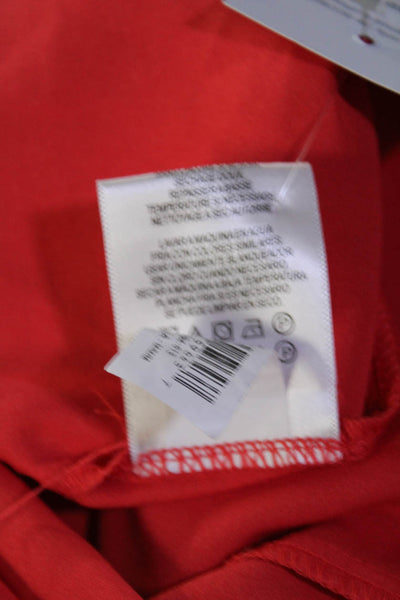 BCBG Max Azria Womens Batwing Short Sleeves Shirt Dress Red Size Medium