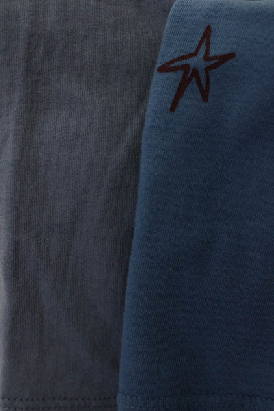 Bobo Choses Bonpoint Boys Long Sleeve Tee Shirts Blue Size 3 6 Months Lot 2