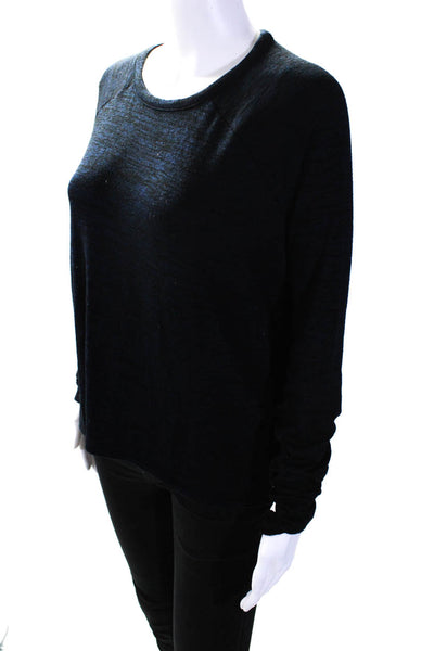 Rag & Bone Jean Womens Long Sleeves Sweater Navy Blue Black Size Small